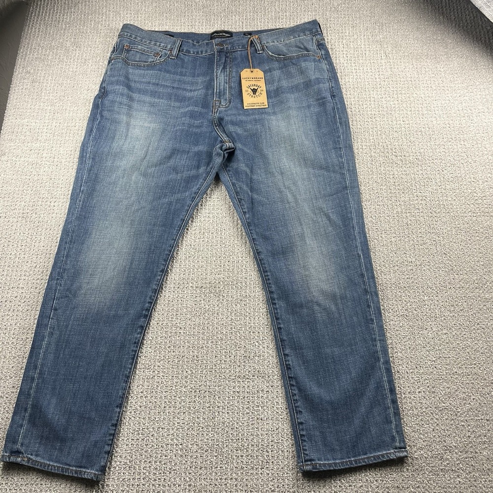 Lucky Brand 410 Athletic Slim Mens Jeans 40x30 Medium Wash Blue Denim Pants NWT